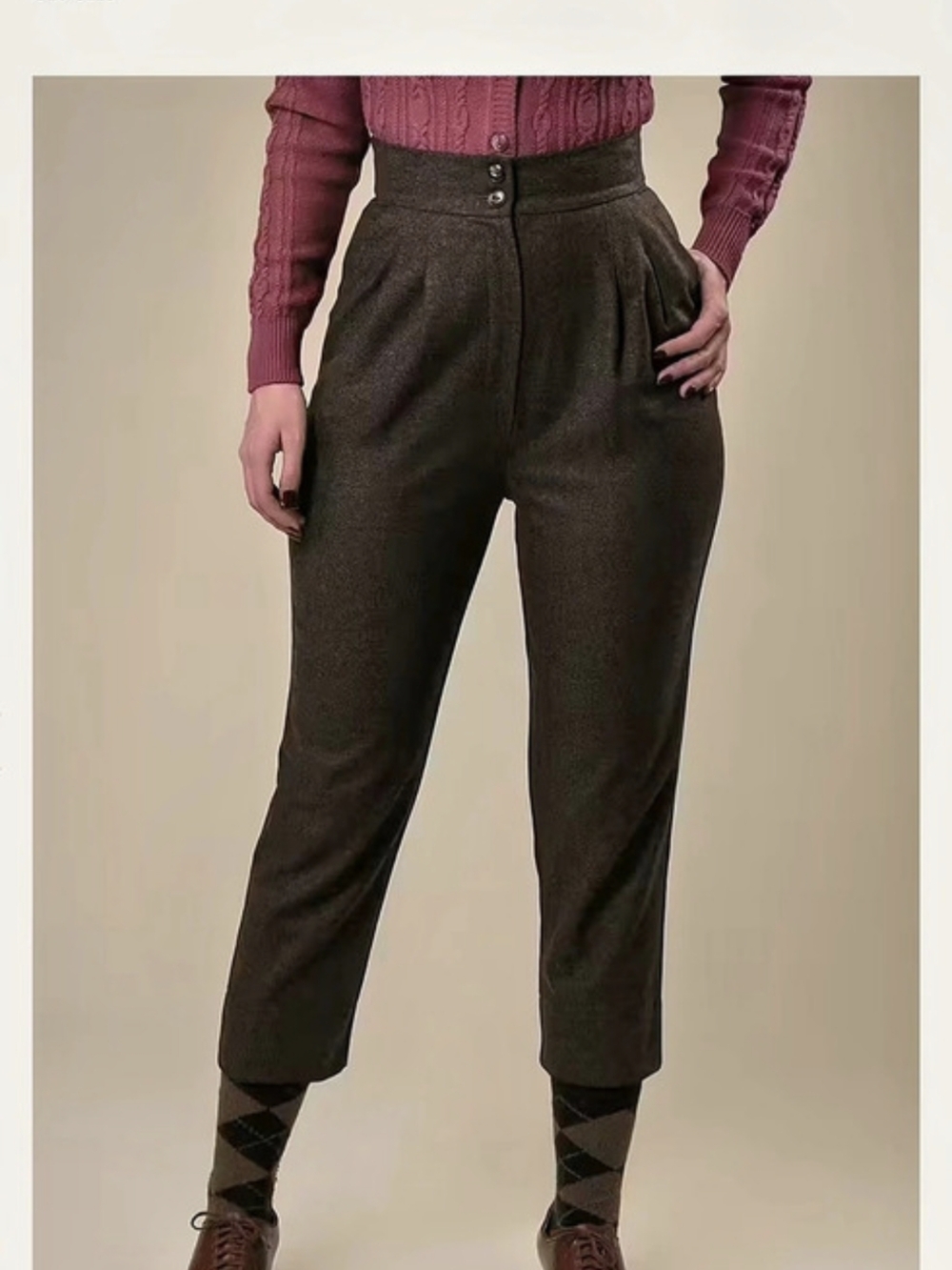 Emmy Design The Hep Hepburn Slacks Brown S